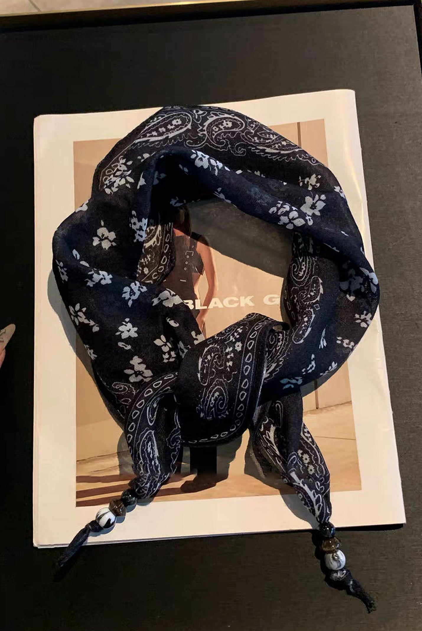 Bohemian Floral Multi-Functional Silk Scarf by LINTICO for women