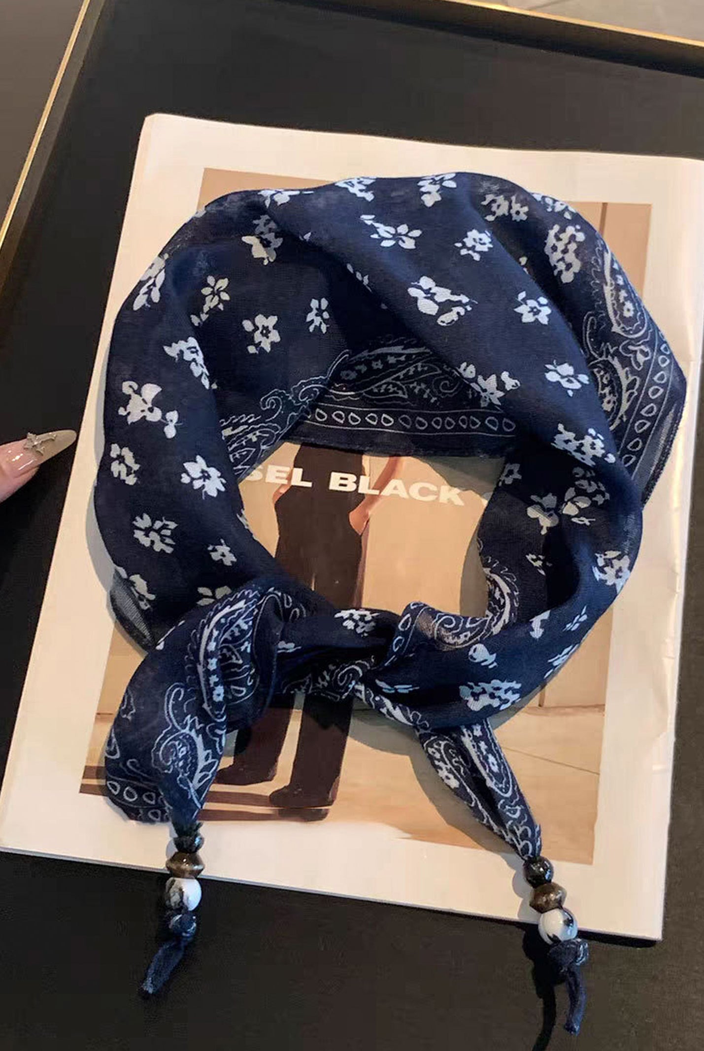 Bohemian Floral Multi-Functional Silk Scarf by LINTICO for women
