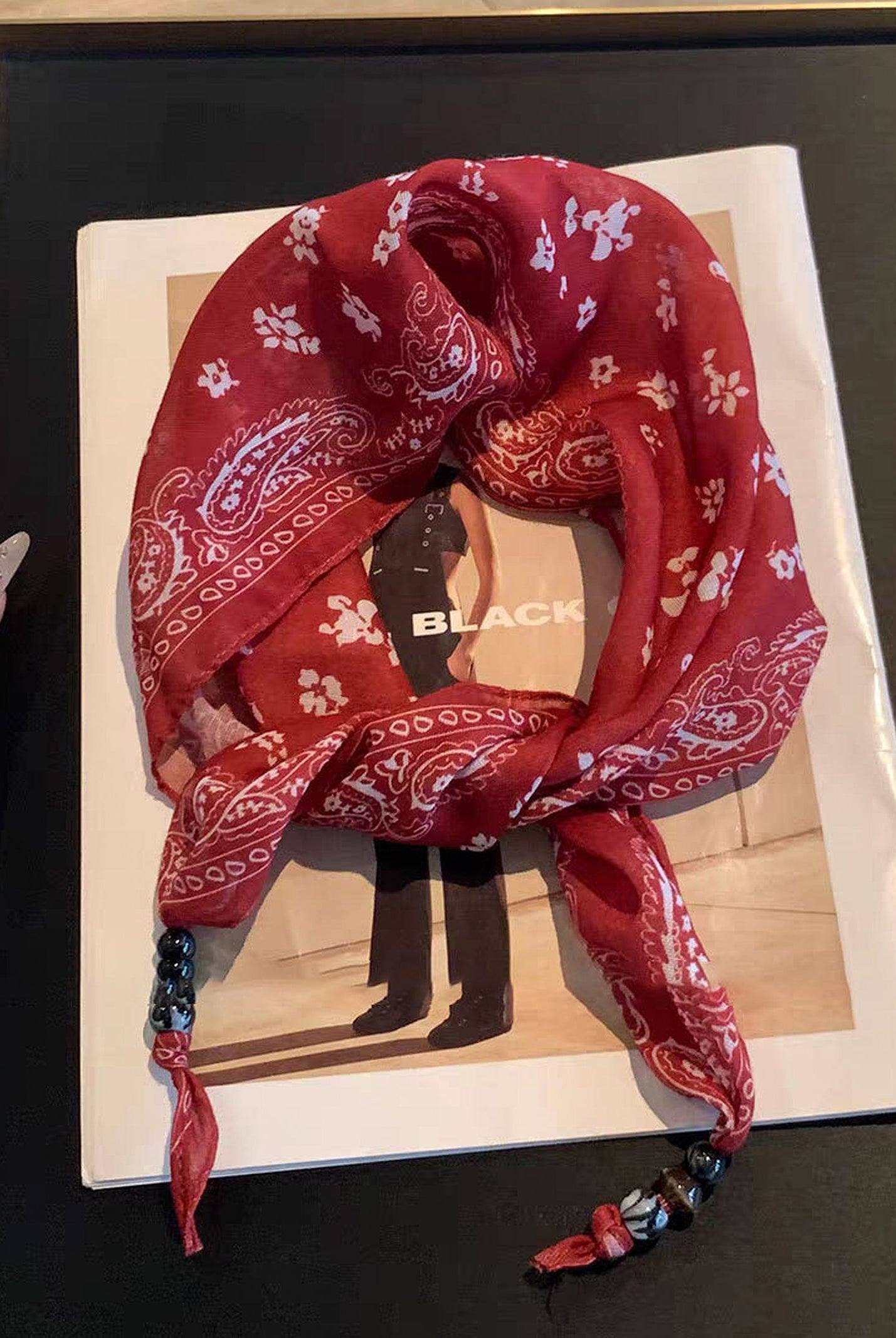 Bohemian Floral Multi-Functional Silk Scarf by LINTICO for women