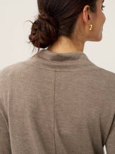 Cashmere Asymmetric Cowl Neck Stretch Top TATIANA by LINTICO for women