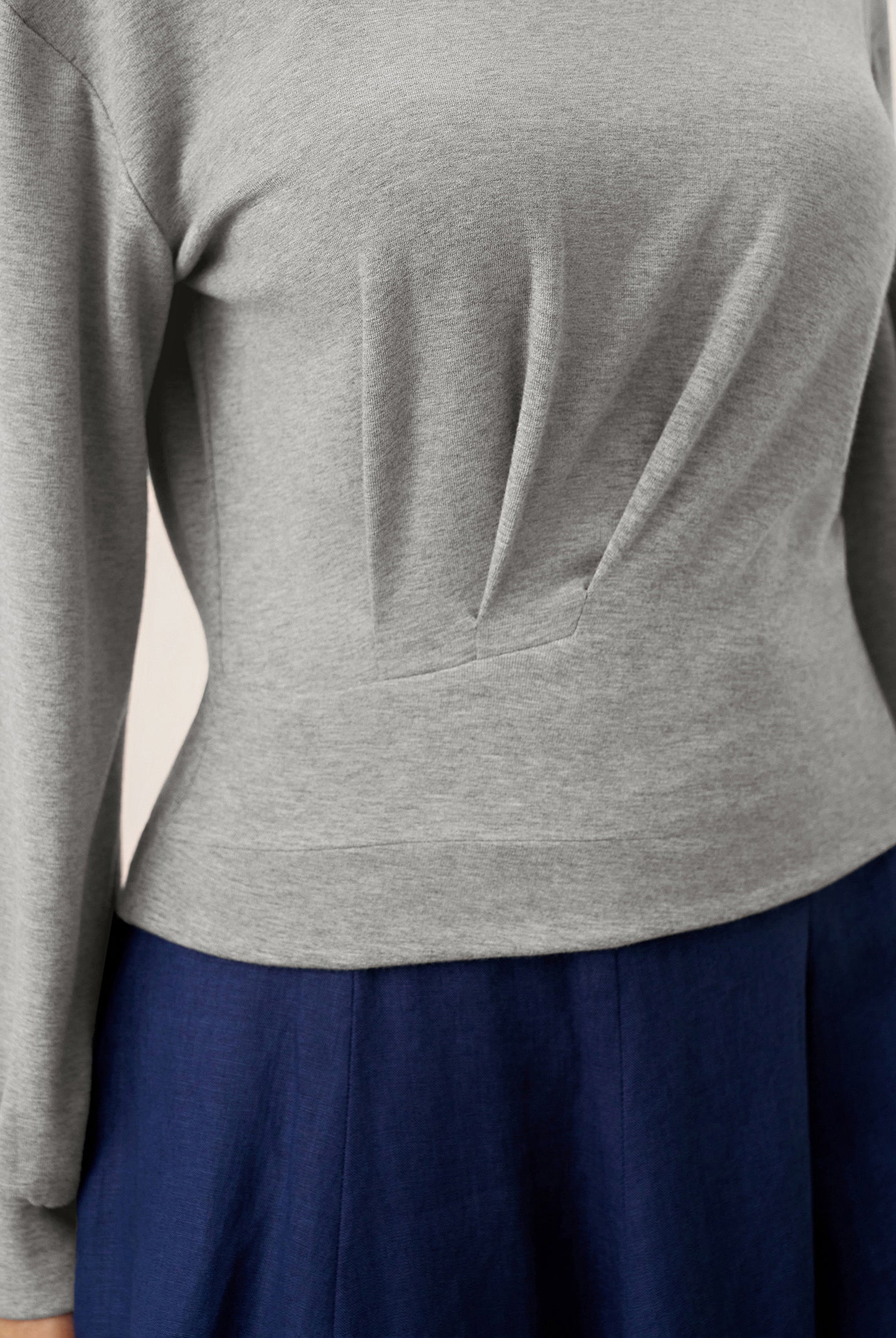 Asymmetric Ruched Stretch Knit Top CALLIOPE by LINTICO for women
