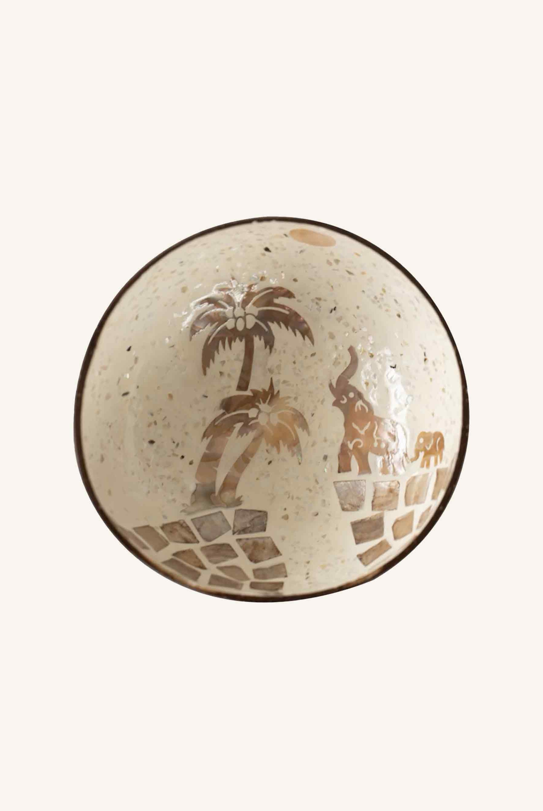 HANDMADE NATURAL SHELL COCONUT BOWL DECOR - Forest Dream / One-Size