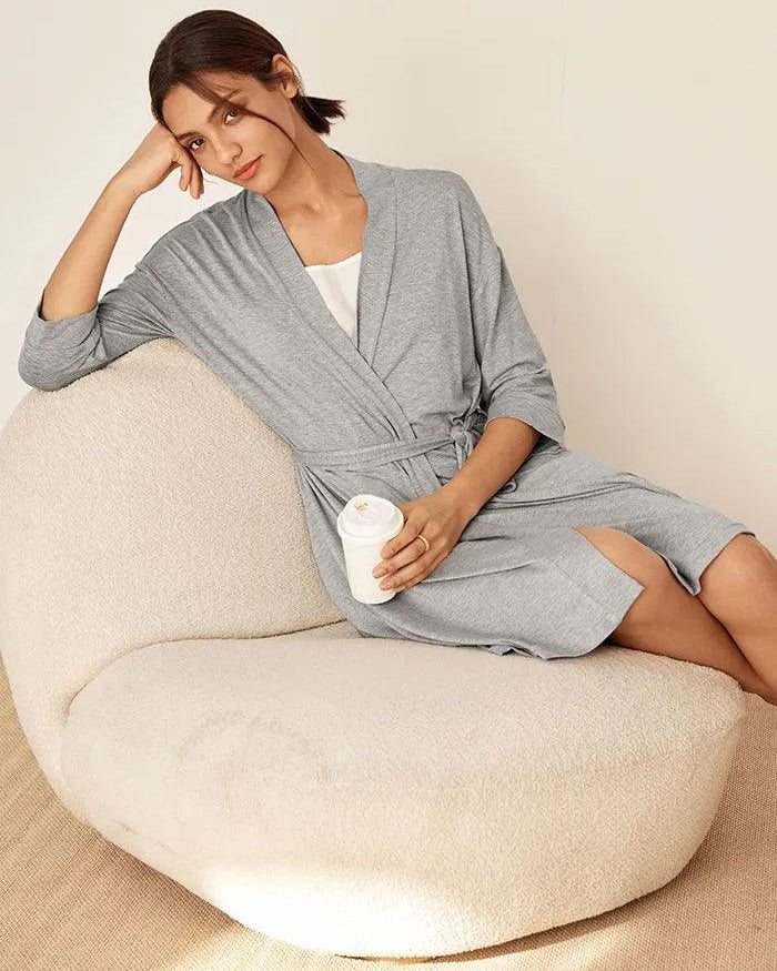 Bamboo Kimono Robe EVE - LOUNGEWEAR-Bamboo PJS