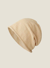 Cotton Linen Slouchy Beanie Lightweight Breathable Casual Hat by LINTICO for women