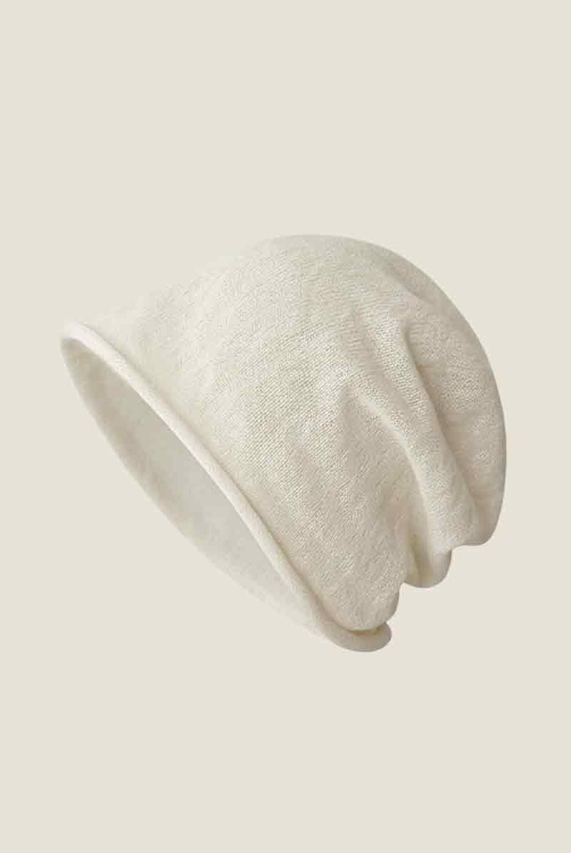 Cotton Linen Slouchy Beanie Lightweight Breathable Casual Hat by LINTICO for women