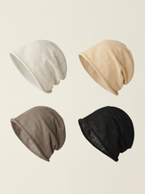 Cotton Linen Slouchy Beanie Lightweight Breathable Casual Hat by LINTICO for women