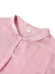 JADE 100% Linen Shawl V-Neck Half Sleeve Top - TOPS-Linen Blouses