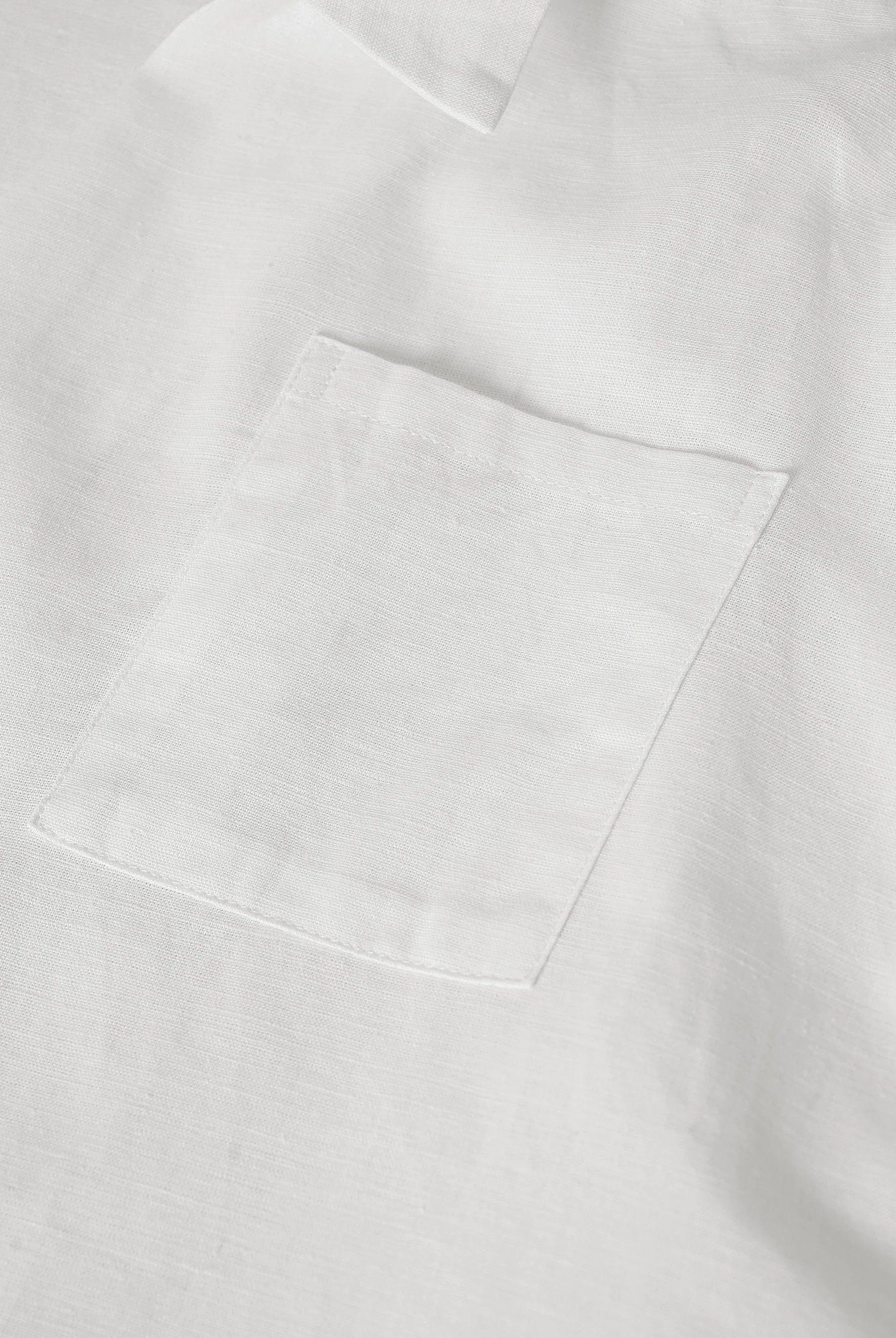 Linen Oversized Fit Pocket Shirt ELOWEN - TOPS-Linen Blouses