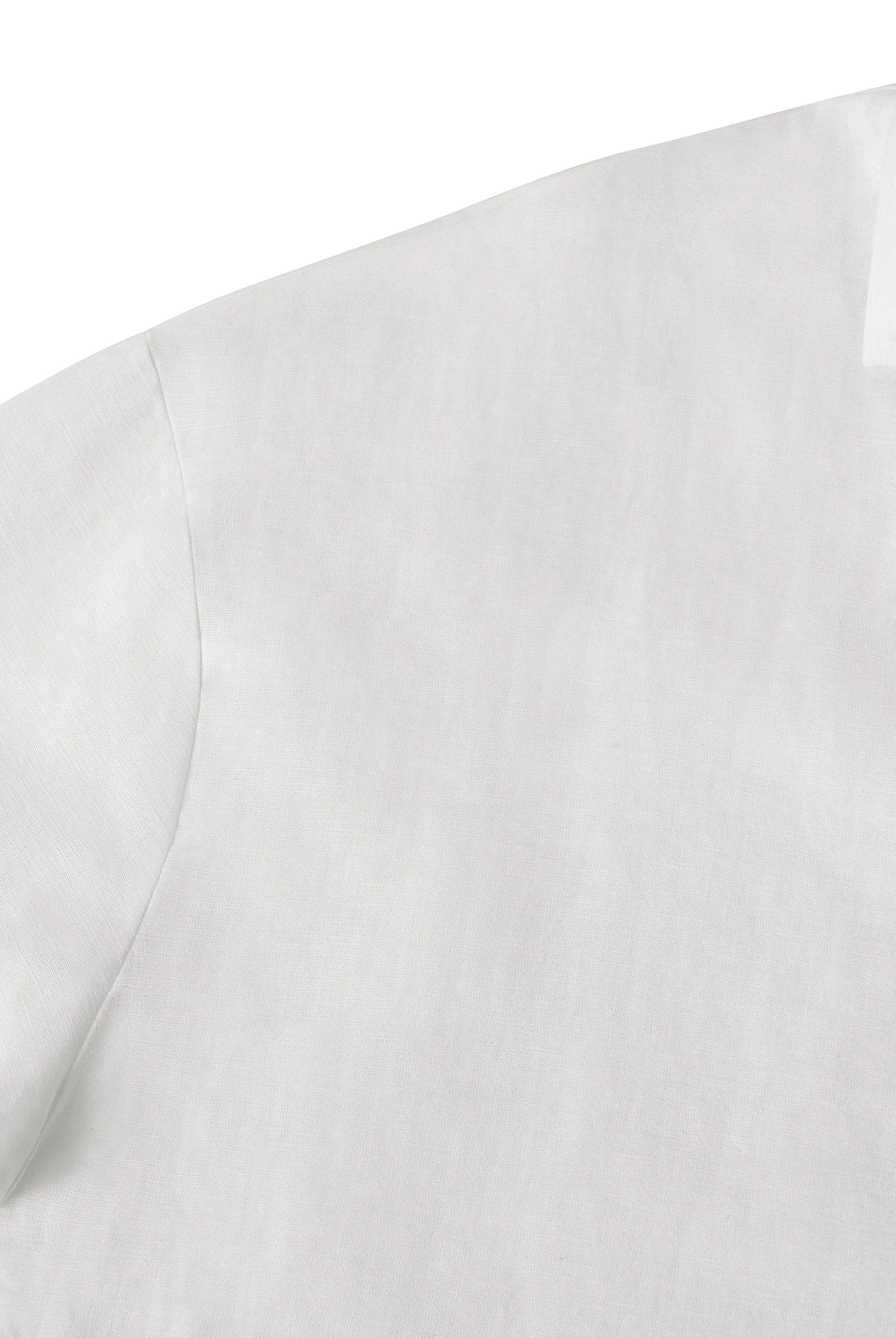 Linen Oversized Fit Pocket Shirt ELOWEN - TOPS-Linen Blouses