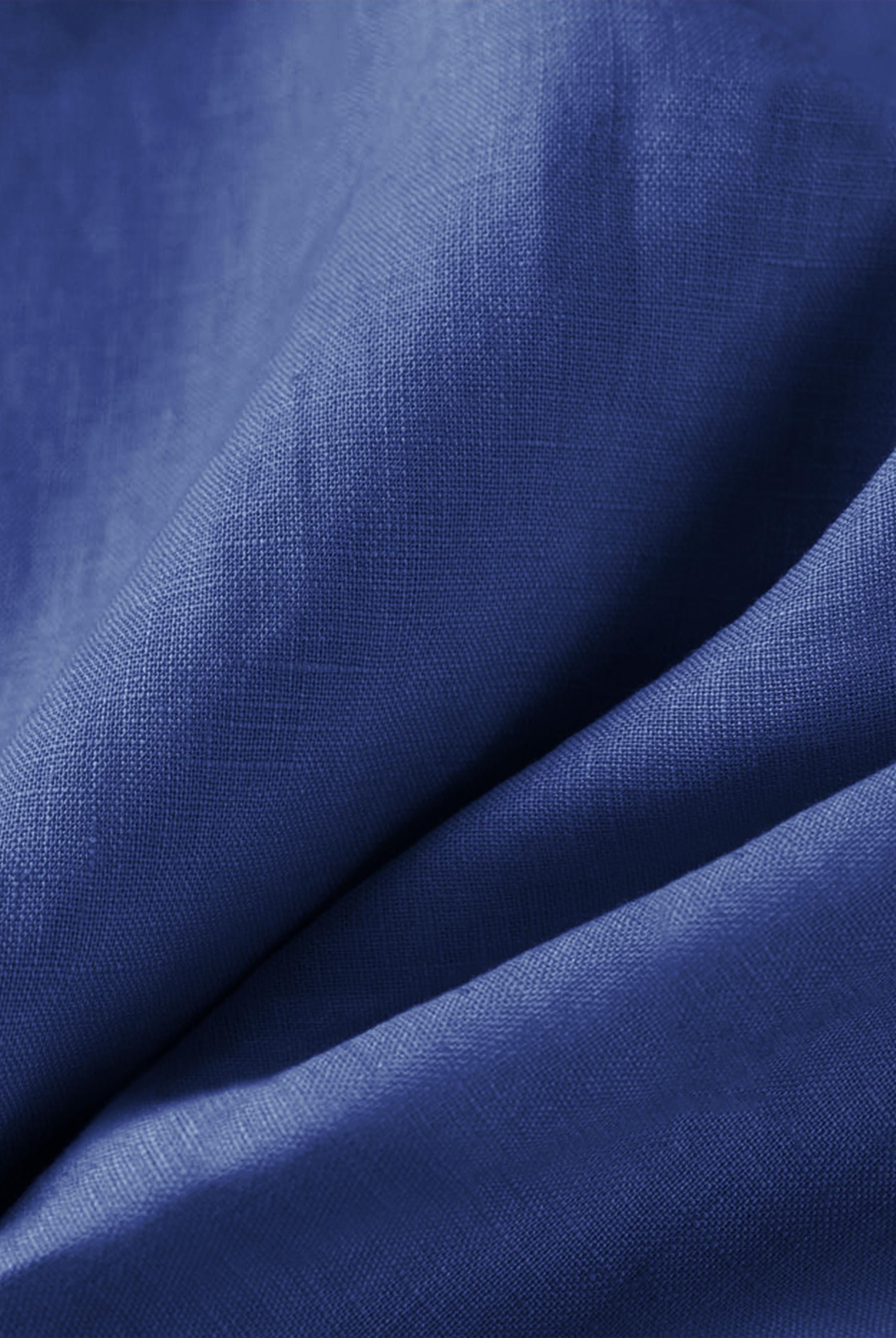 100% Linen Lightweight Fabric Handcraft Material for DIY and Sewing Projects - Royal Blue / 1 Metre