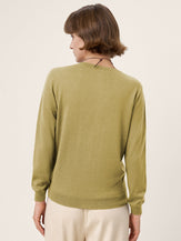 100% Extra-Fine Merino Wool Essential Crew Neck Knit Sweater BRIDGET by LINTICO for women
