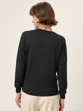 100% Extra-Fine Merino Wool Essential Crew Neck Knit Sweater BRIDGET by LINTICO for women