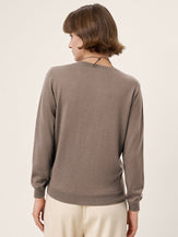 100% Extra-Fine Merino Wool Essential Crew Neck Knit Sweater BRIDGET by LINTICO for women