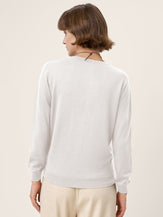 100% Extra-Fine Merino Wool Essential Crew Neck Knit Sweater BRIDGET by LINTICO for women