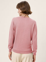 100% Extra-Fine Merino Wool Essential Crew Neck Knit Sweater BRIDGET by LINTICO for women