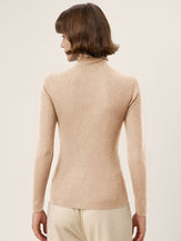 100% Extra-Fine Merino Wool Turtleneck Knit Sweater JOLENE by LINTICO for women