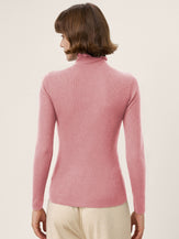 100% Extra-Fine Merino Wool Turtleneck Knit Sweater JOLENE by LINTICO for women