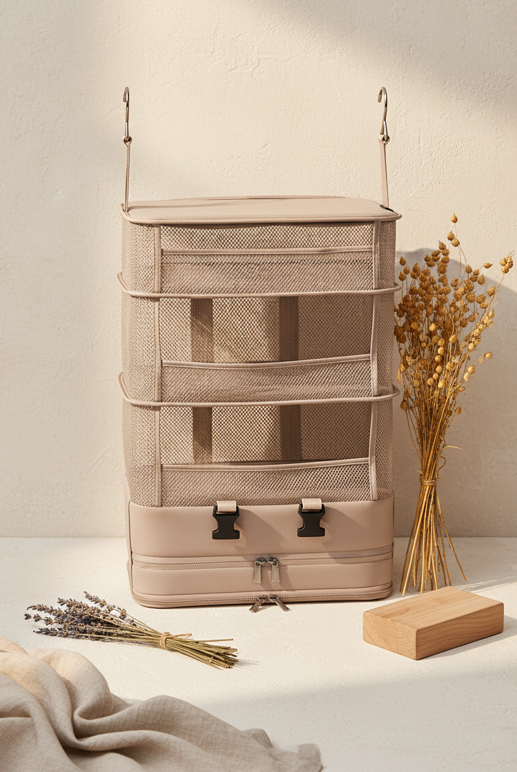 Foldable Hanging Travel Organizer Bag Multi-Layer Suitcase Packing Organizer for Clothes by LINTICO for women