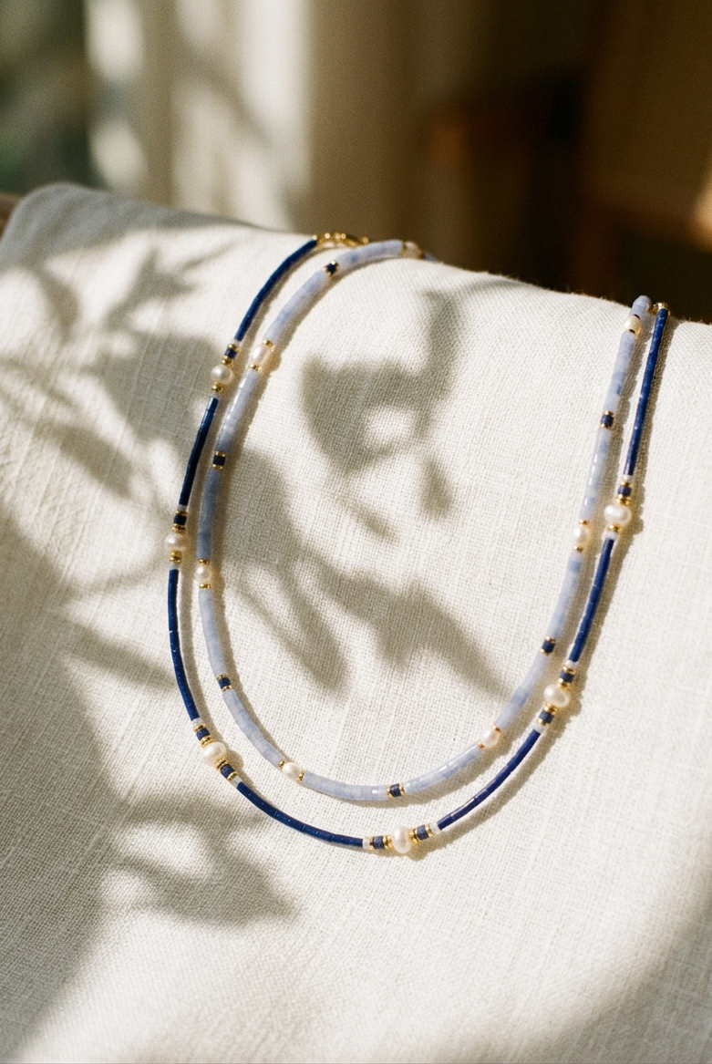 Freshwater Pearl Layering Necklace by LINTICO