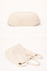 Lightweight Ramie Canvas Large Tote Bag by LINTICO for women