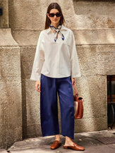 100% Linen Classic Ankle Pants ZOE by LINTICO for women