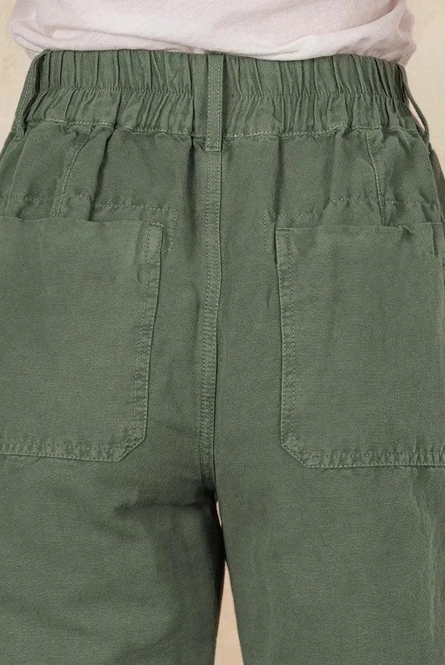 Linen Simple Button Fly Trousers HEIDI - BOTTOMS-Linen Pants