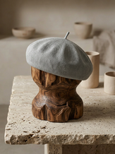Linen Knit Beret Hat for Women Lightweight Breathable Summer Artist Cap by LINTICO