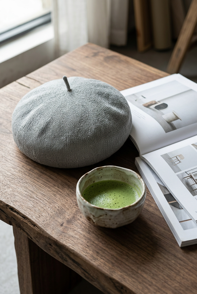 Linen Knit Beret Hat for Women Lightweight Breathable Summer Artist Cap by LINTICO