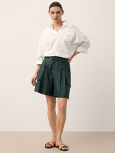 Linen Oversized Fit Pocket Shirt ELOWEN by LINTICO for women