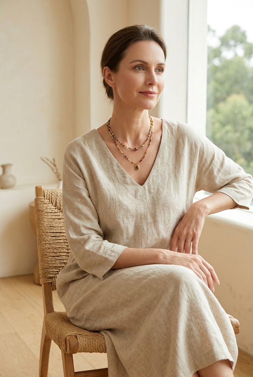 Natural Stone Boho Jewelry Choker Necklace by LINTICO