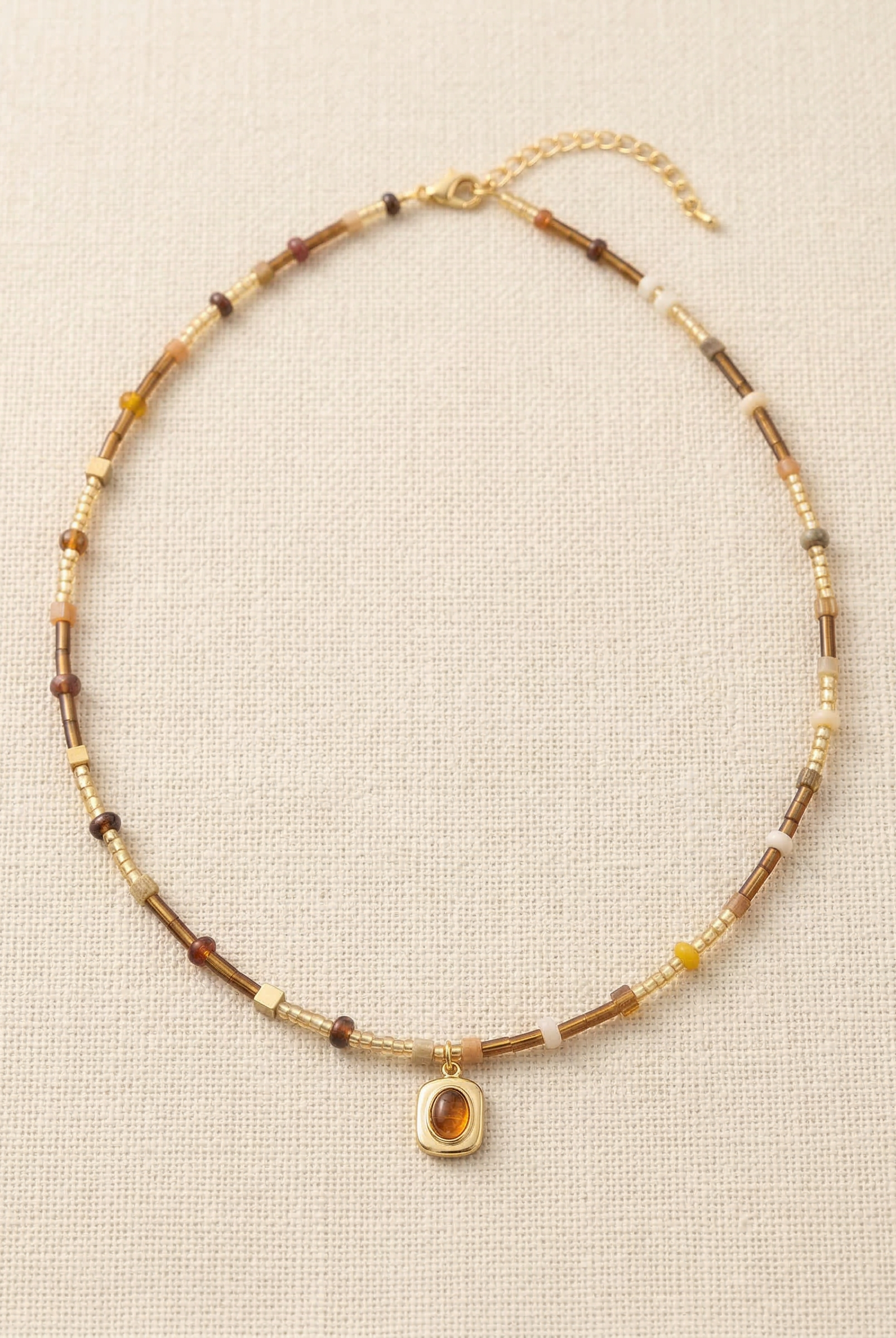 Natural Stone Boho Jewelry Choker Necklace by LINTICO