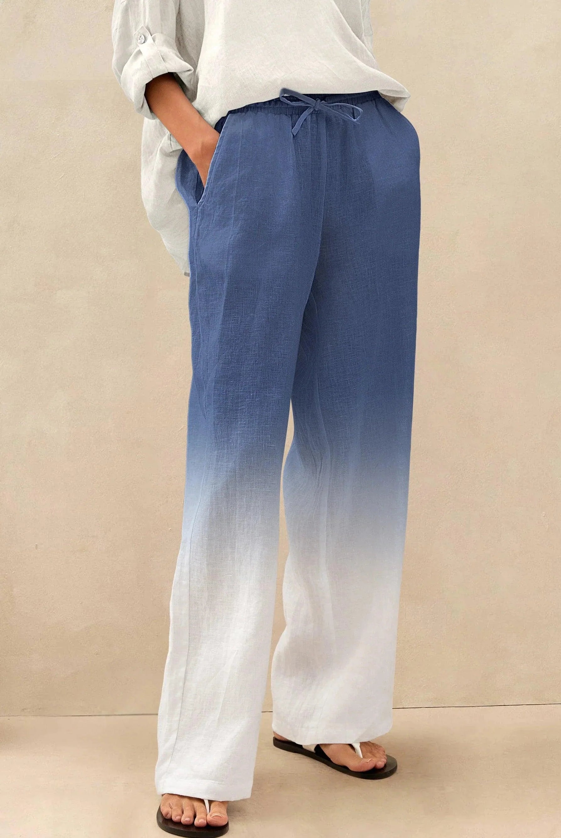 100% Linen Classic Pants LYON - BOTTOMS-Linen