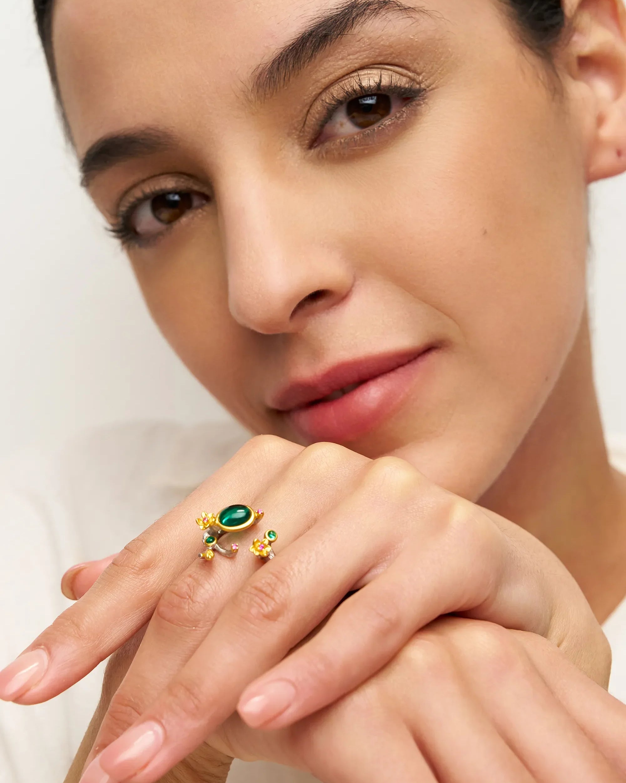 Exquisite Emerald Ring - Enchanted Branch - One-Size - ACCESSORIES-Jewelry