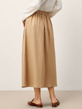 100% Linen Flap Pocket A-Line Skirt IANTHE by LINTICO for women