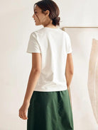 Stretch-Knit Bamboo Classic Basic Tee BELLE - TOPS-Bamboo Tees