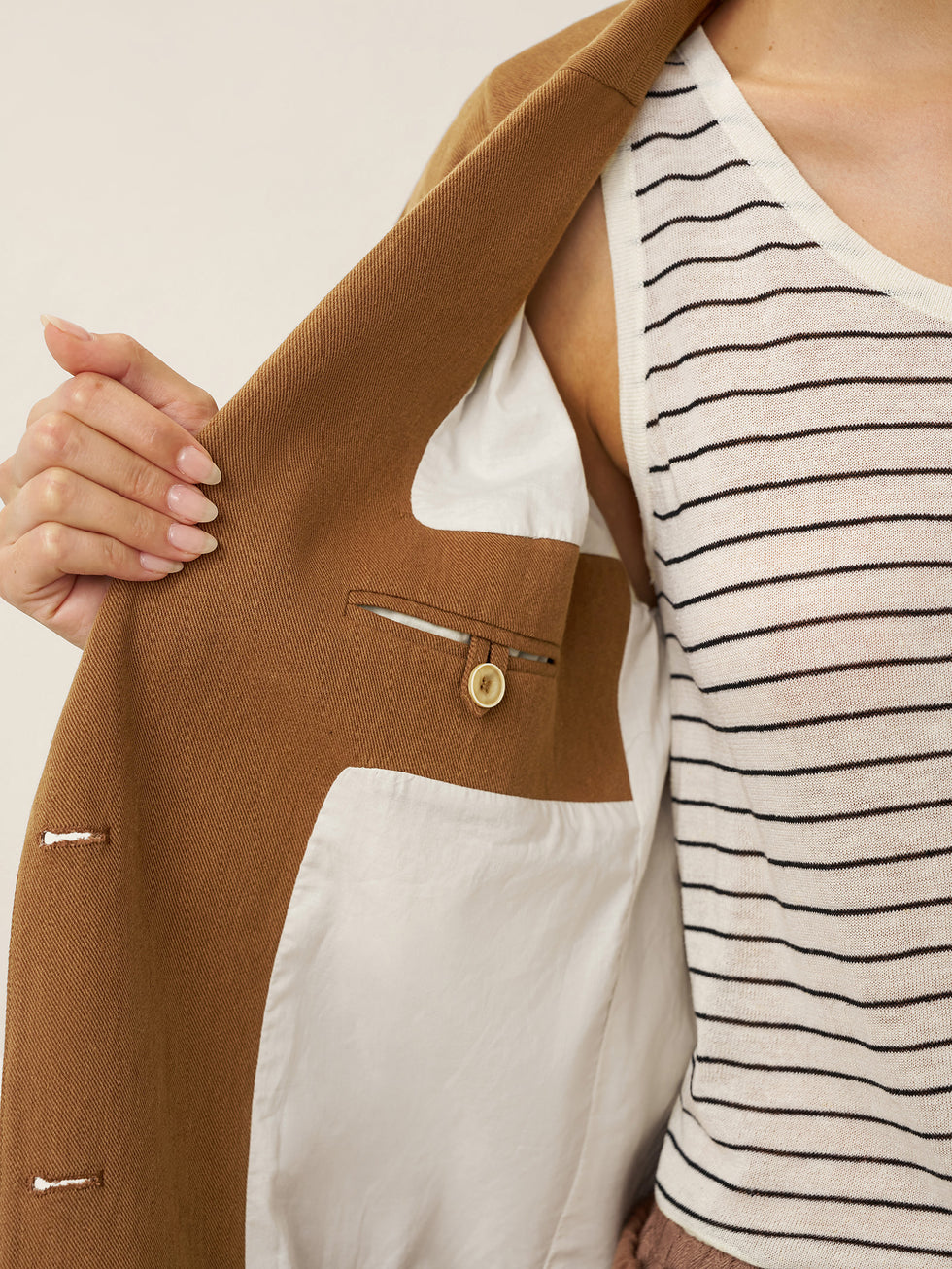 Lyocell Linen Tailored Blazer CASSIDY by LINTICO for women