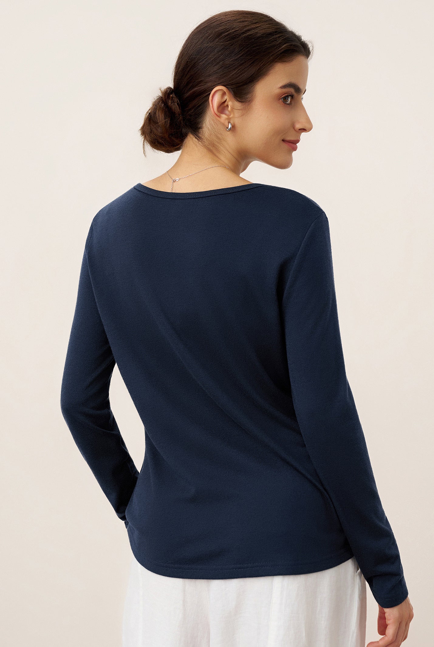 Bamboo Viscose Textured Pleated Shell Accent Stretch Top ZINNIA by LINTICO for women