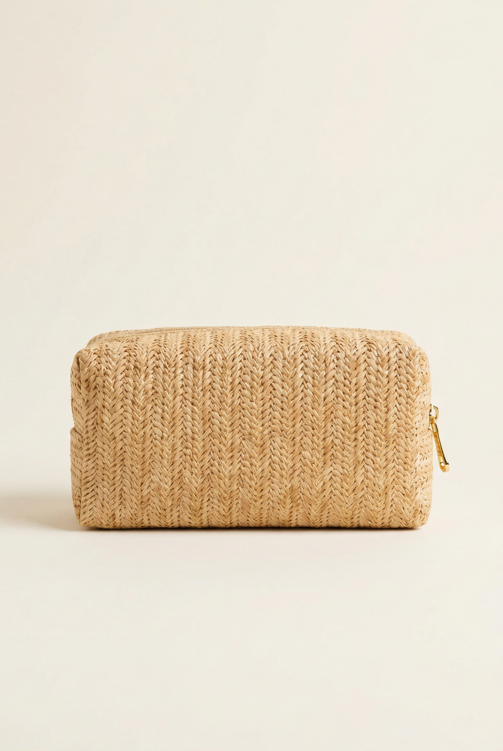 Vintage Woven Straw Makeup Bag Travel Cosmetic Toiletry Organizer Pouch by LINTICO for women