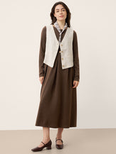 LINTICO women's wool outfit with maxi dress and midi dress