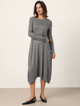 Wool Cocoon Curved Waist Mini Dress FARRAH by LINTICO for women