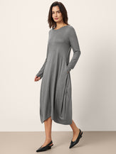 Wool Cocoon Curved Waist Mini Dress FARRAH by LINTICO for women