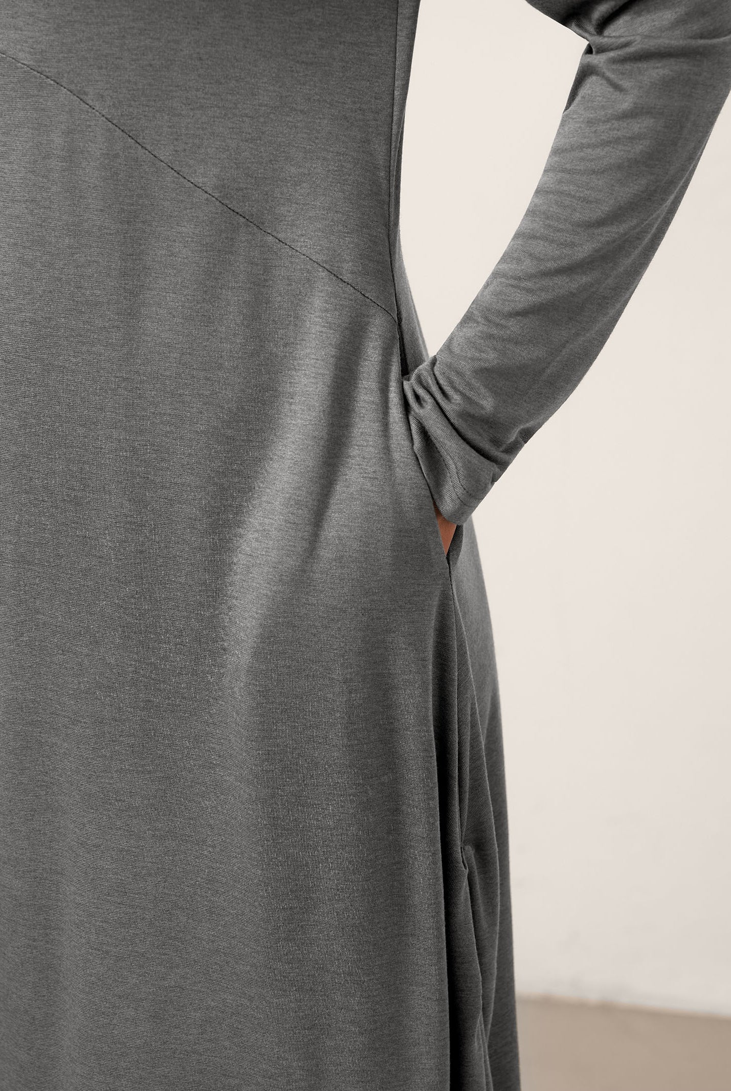 Wool Cocoon Curved Waist Mini Dress FARRAH by LINTICO for women