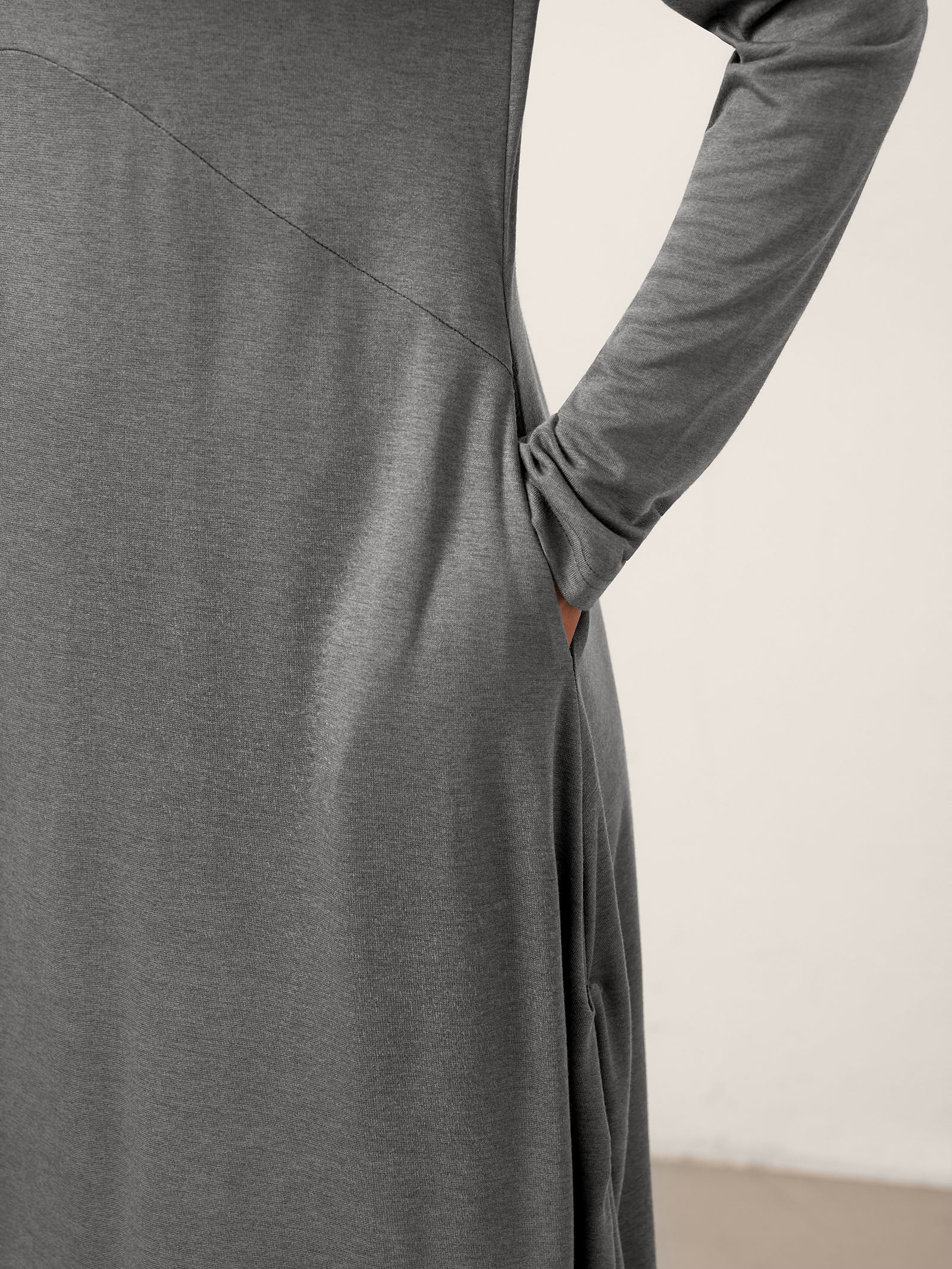 Wool Cocoon Curved Waist Mini Dress FARRAH by LINTICO for women