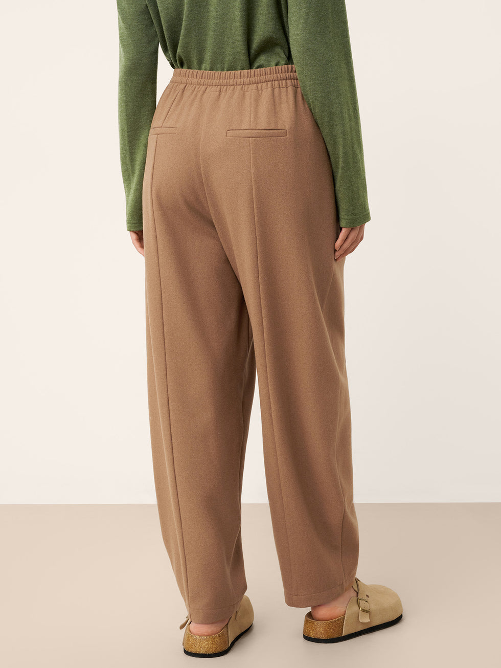 Wool Drawstring Patch Pocket Pants PRISCILLA by LINTICO for women