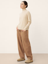 Wool Drawstring Patch Pocket Pants PRISCILLA by LINTICO for women