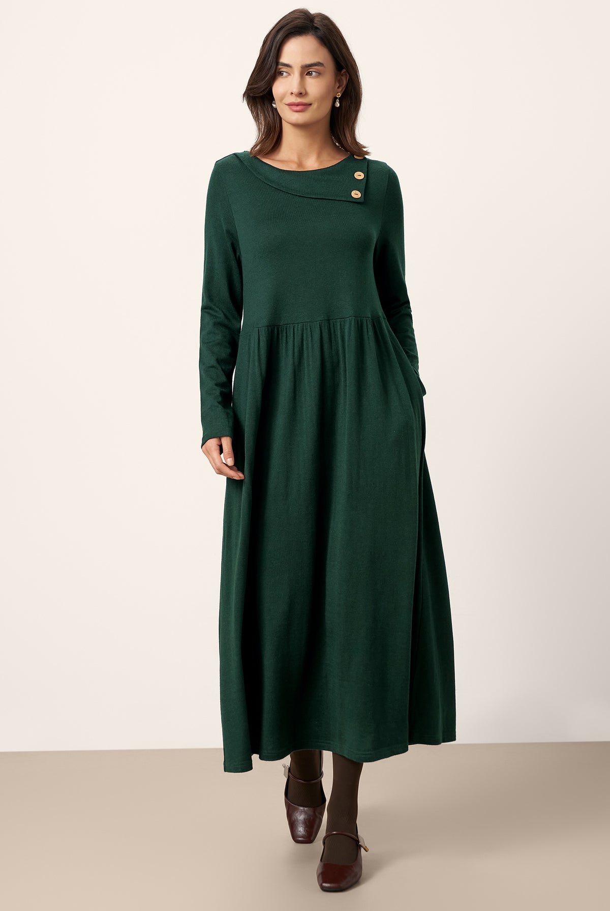 LINTICO women's wool outfit with maxi dress and midi dress