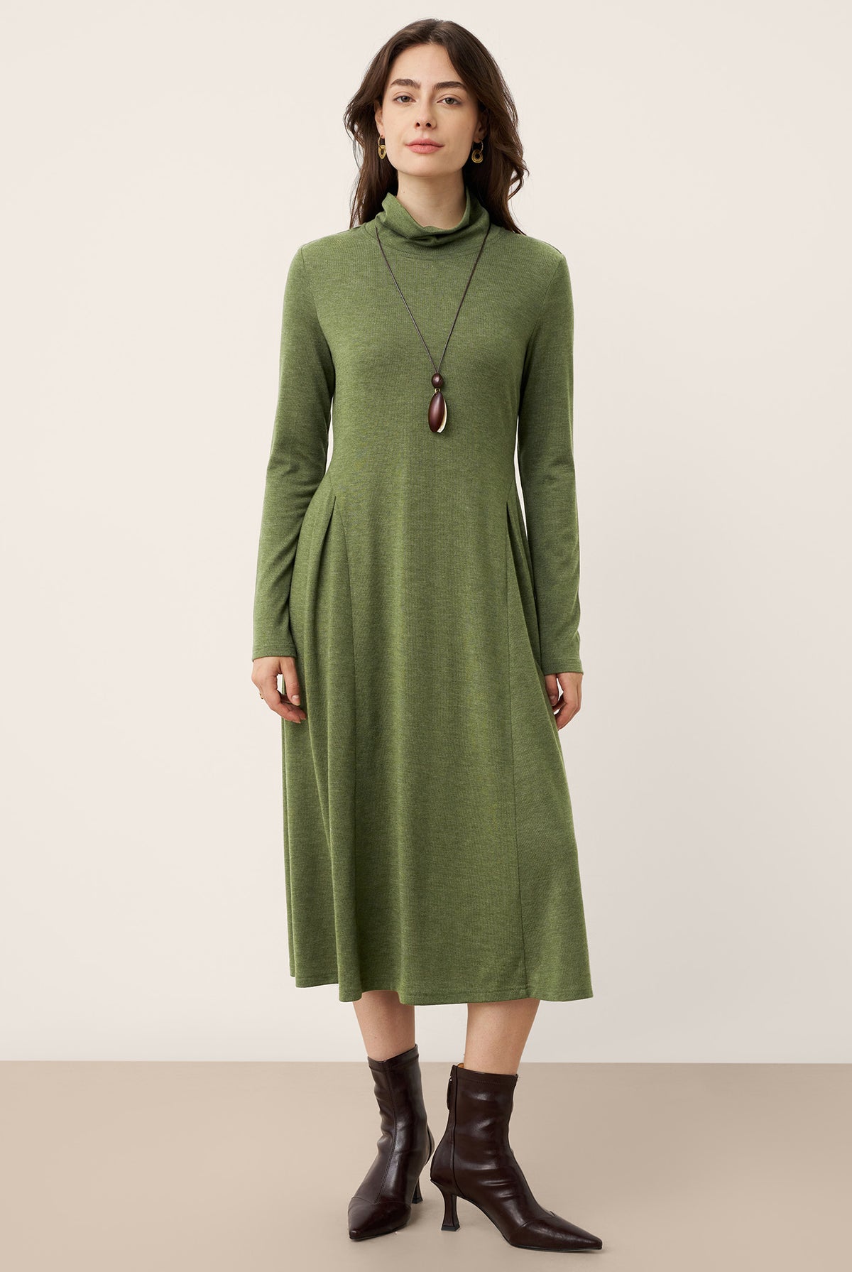 LINTICO women's wool outfit with maxi dress and midi dress