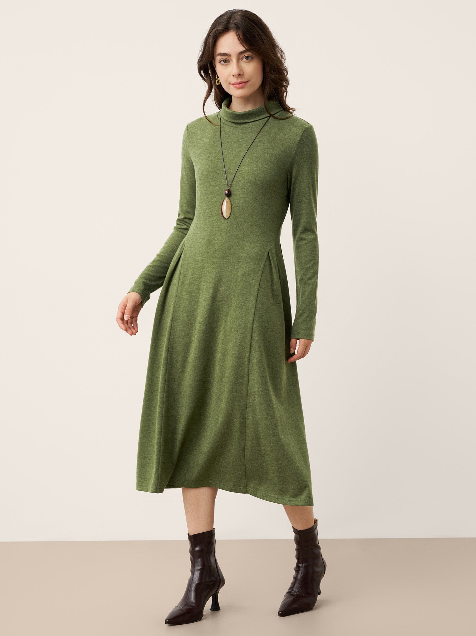 LINTICO women's wool outfit with maxi dress and midi dress