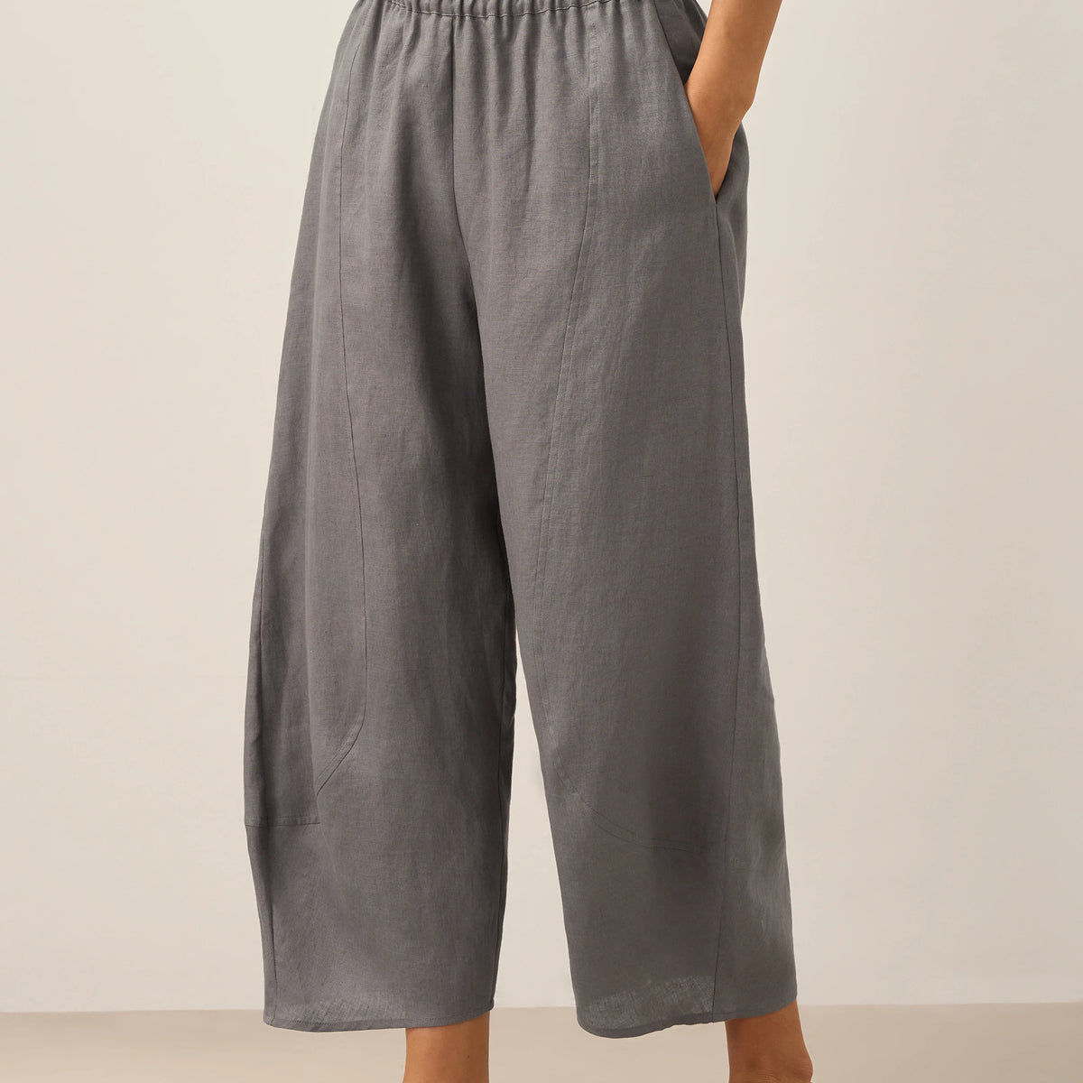 Classic Linen Ankle Pants | Women's Wide-Leg Comfort – LINTICO