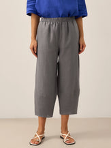 100% Linen Crop Pants RORY by LINTICO for women